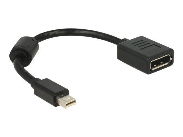 DELOCK Adapterkabel mini DisplayPort St > DisplayPort Bu black - Vorderansicht
