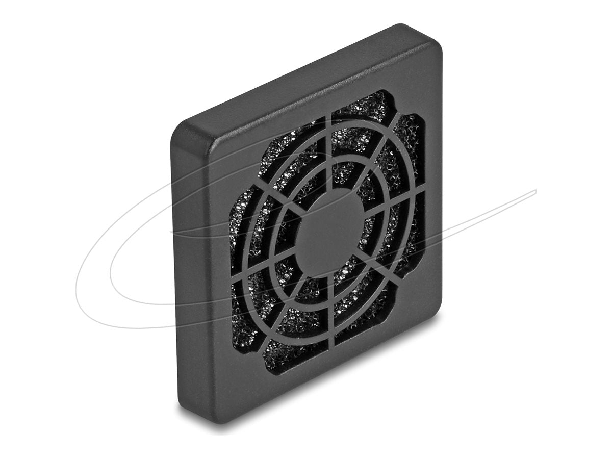 DELOCK Luftergitter mit Staubfilter 40 x 40mm schwarz - Vorderansicht