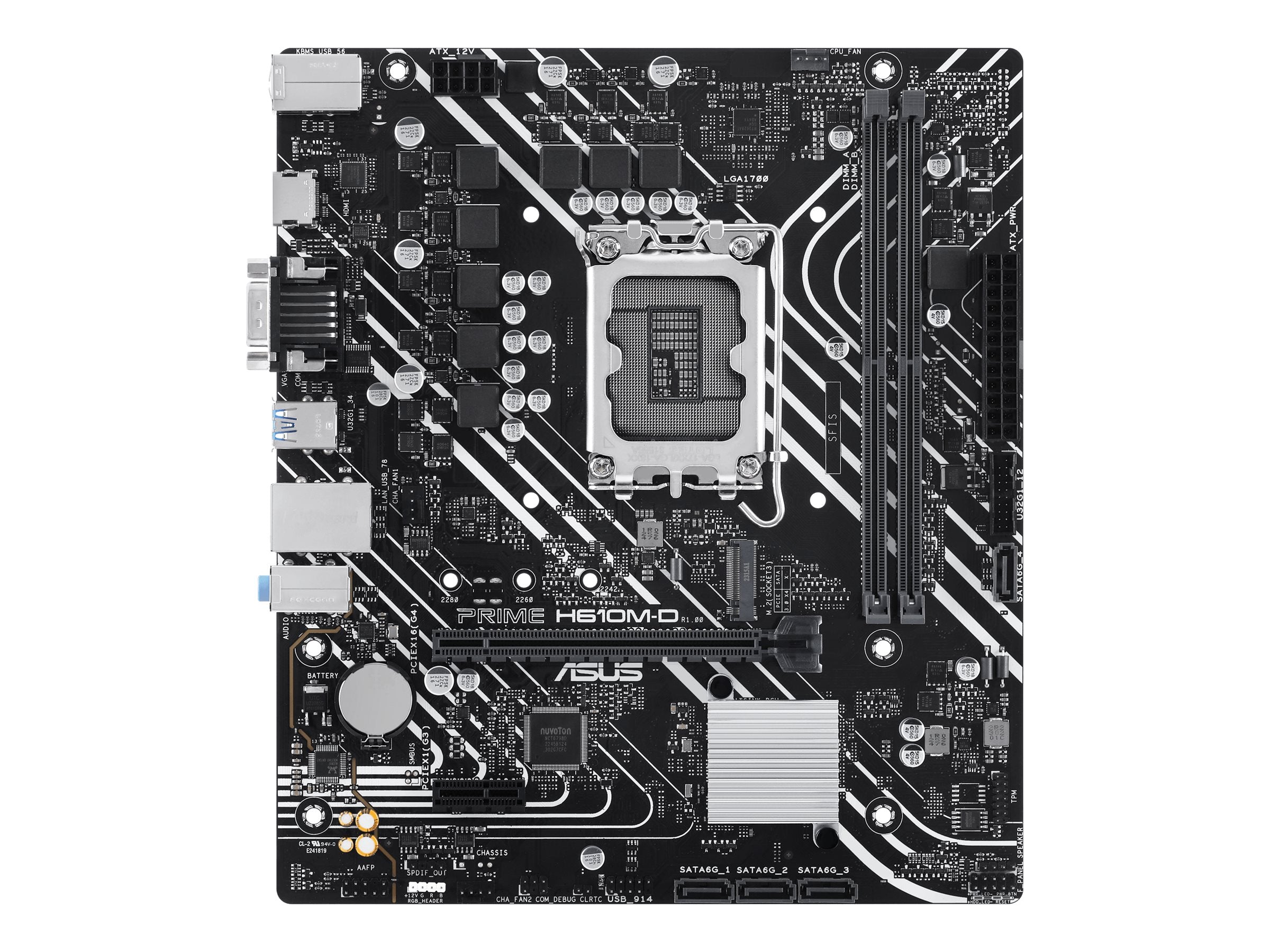 ASUS PRIME H610M-D Motherboard Vorderansicht