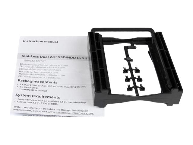 STARTECH.COM Dual 2,5 Zoll SSD/HDD Einbaurahmen Vorderansicht
