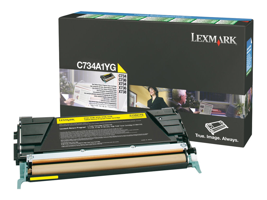LEXMARK C734 X734 Toner gelb Vorderansicht