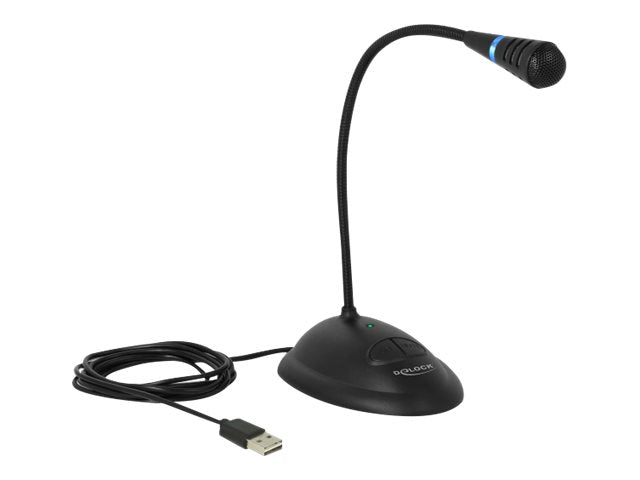 DELOCK USB Mikrofon mit Standfuss - Vorderansicht