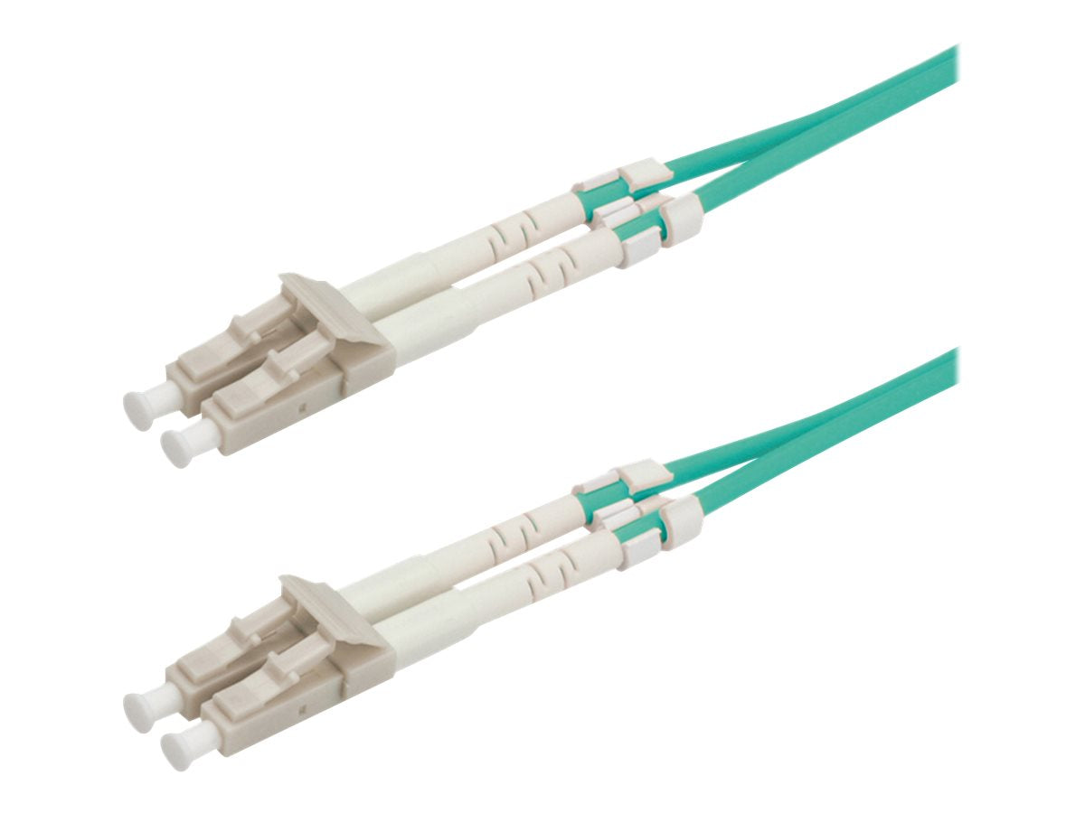 VALUE LWL-Kabel 50/125um OM3 LC/LC türkis 5m - Vorderansicht