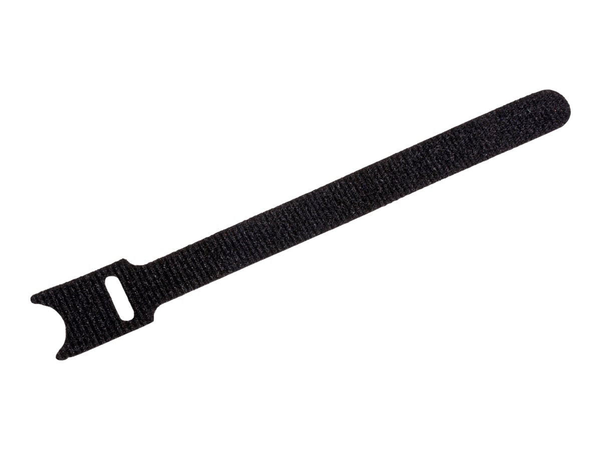 VALUE Klettbänder mit Lasche schwarz 15cm Vorderansicht