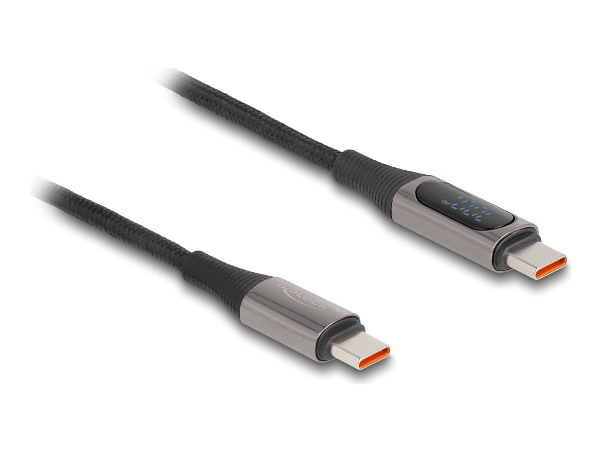 DELOCK USB 2.0 Kabel USB Type-C Stecker zu Stecker PD 3.0 100 W Vorderansicht