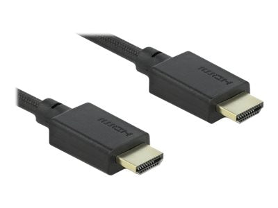 DELOCK Koaxiales High Speed HDMI Kabel 48 Gbps 8K 60 Hz schwarz 0,5 m - Vorderansicht