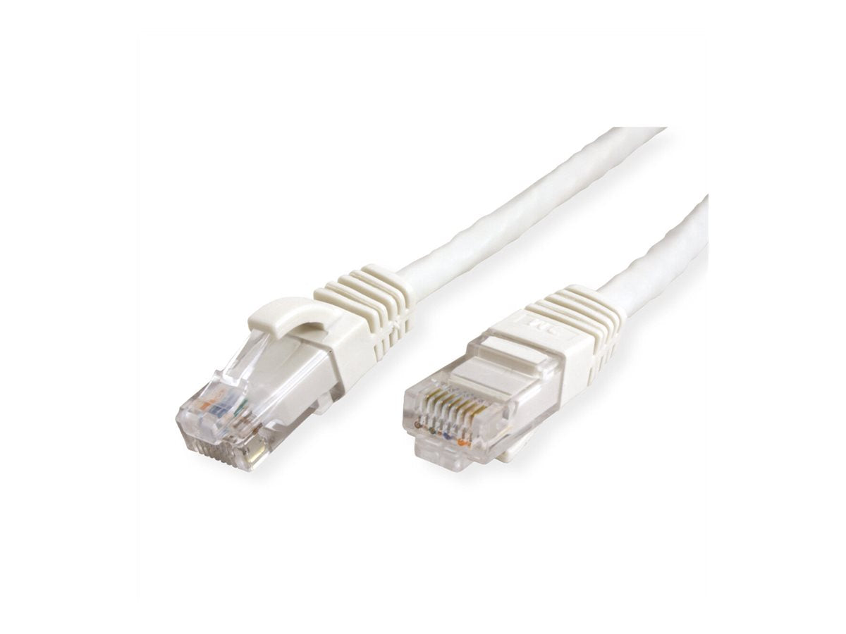 VALUE Patchkabel Kat.6A Class EA UTP weiss 1,5m Vorderansicht