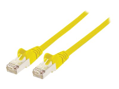 INTELLINET Cat6aPro Kabel Cat7 Rohkabel 1m gelb - Detailansicht der Stecker