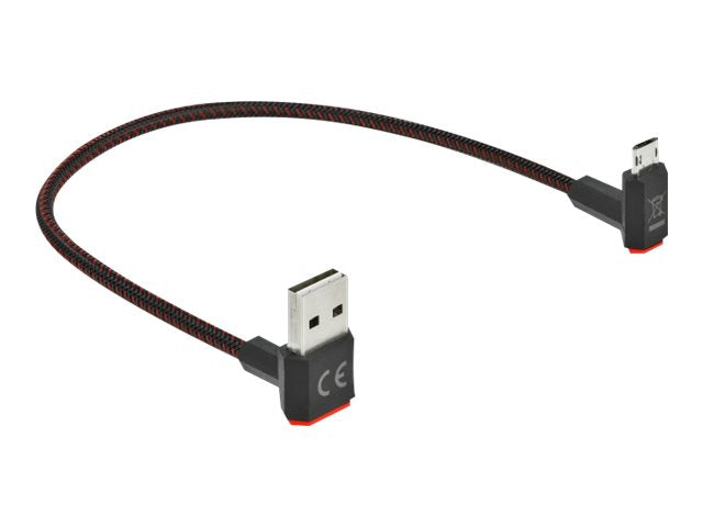 DELOCK USB 2.0 2 in 1 Aufrollkabel Typ-A zu Micro-B und USB-C - Vorderansicht