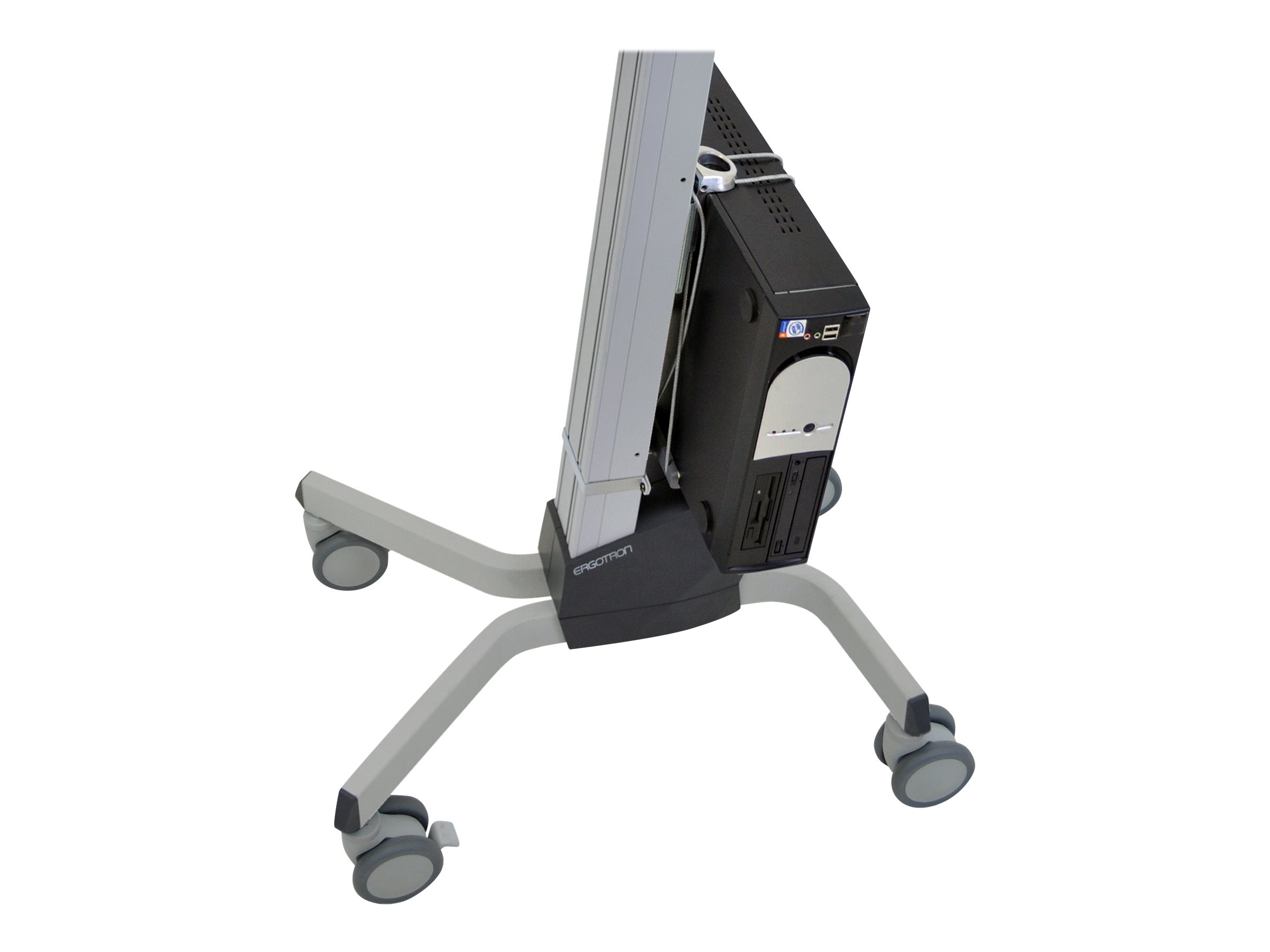 Seitenansicht des ERGOTRON Universal CPU Halters grau