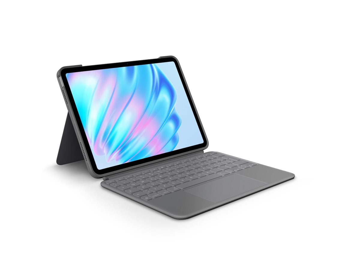 LOGITECH Combo Touch iPad Air 11inch M2 OXFORD GREY - Ansicht mit iPad