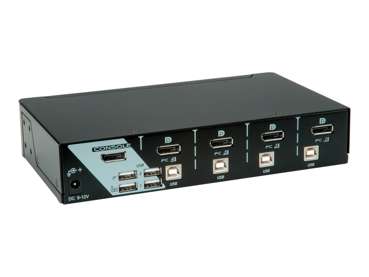 ROLINE DisplayPort USB 2.0 KVM Switch 1 User - 4 PC Vorderansicht