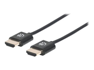 MANHATTAN High Speed HDMI Kabel 1m ultra dünn Anschlussansicht