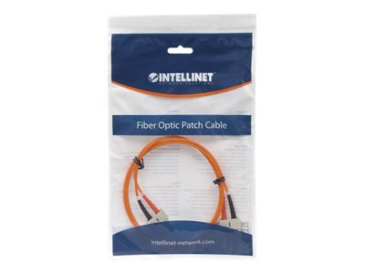INTELLINET LWL Kabel SC/SC OM1 5m orange Duplex Multimode Vorderansicht