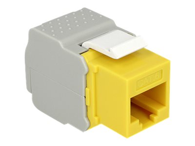 DELOCK Keystone RJ45 Buchse Cat.6 UTP gelb - Vorderansicht