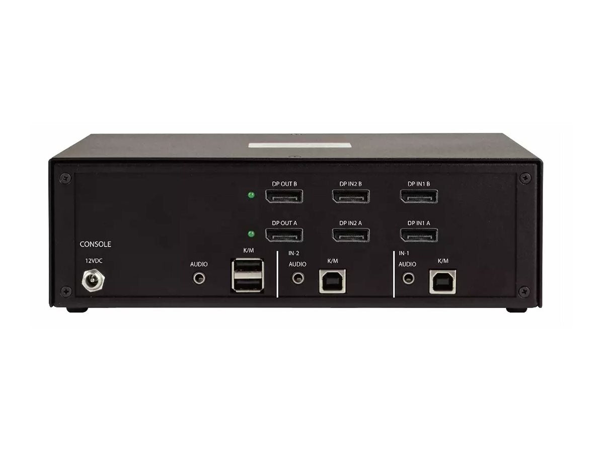 STARTECH.COM 2-Port Dual-Monitor Secure KVM Switch DP 4K 30Hz NIAP 4.0 Zertifizierter Desktop KVM Umschalter 2 PCs 2monitore
