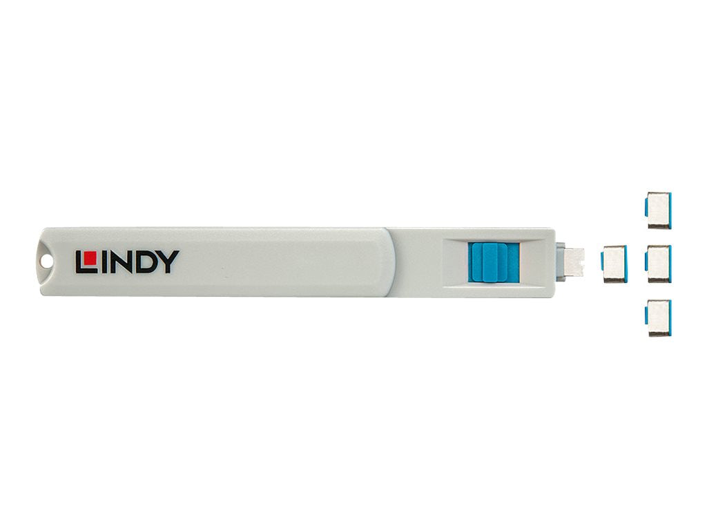 LINDY USB Typ C Port Schloss blau - Detailansicht