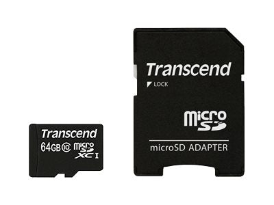 TRANSCEND Premium 64GB microSDXC UHS-I Vorderansicht