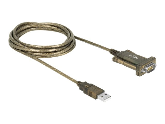 DELOCK Adapter USB 2.0 Typ-A > 1 x Seriell DB9 RS-232 - Vorderansicht
