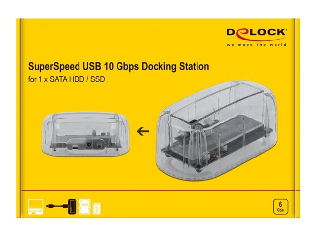 DELOCK USB Type-C Dockingstation mit angeschlossenem Laufwerk