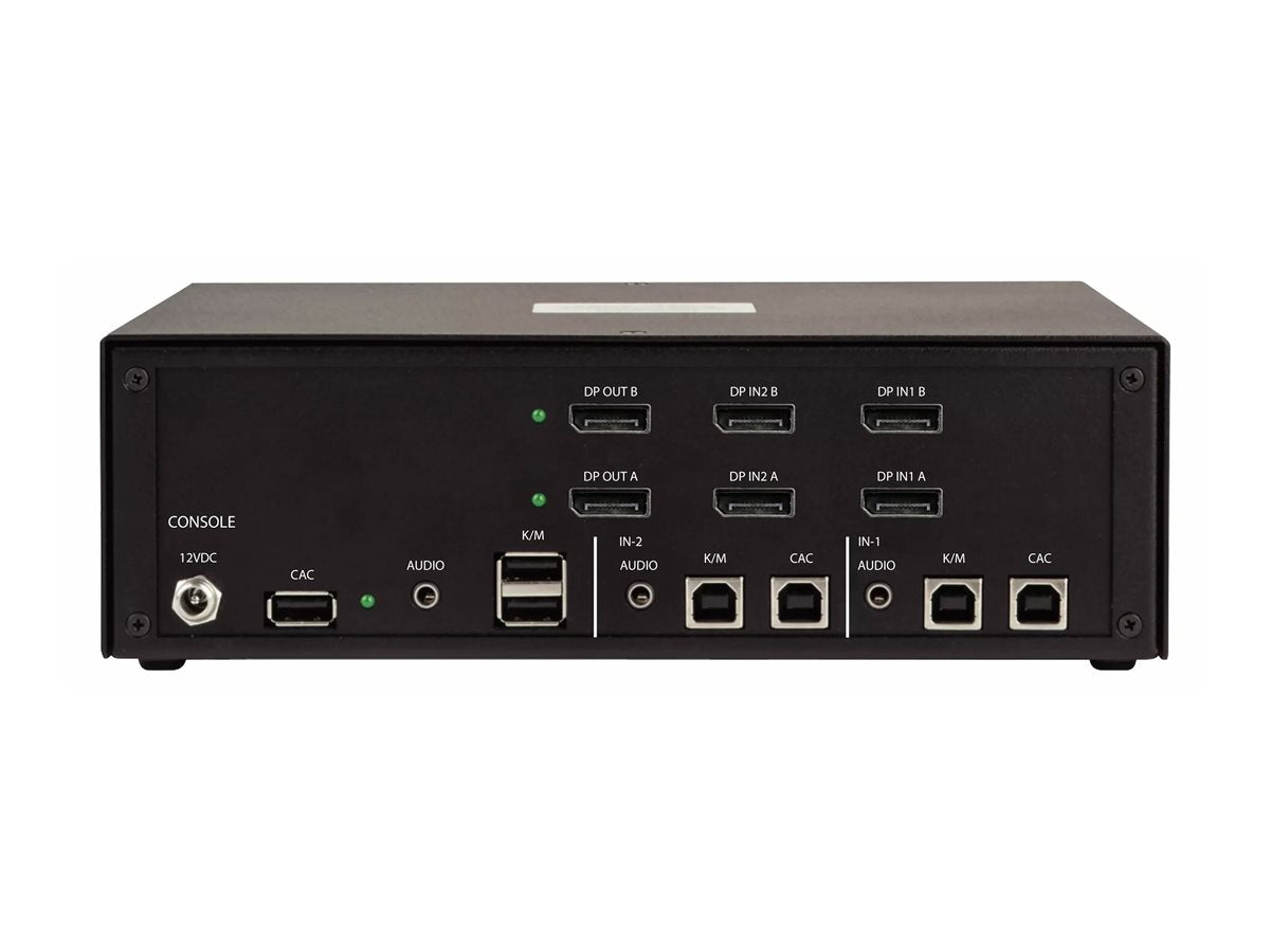STARTECH.COM 2-Port Dual-Monitor Secure KVM Switch DisplayPort 4K 30Hz NIAP 4.0 Zertifizierter Desktop KVM Umschalter 2 PCs 2monitor