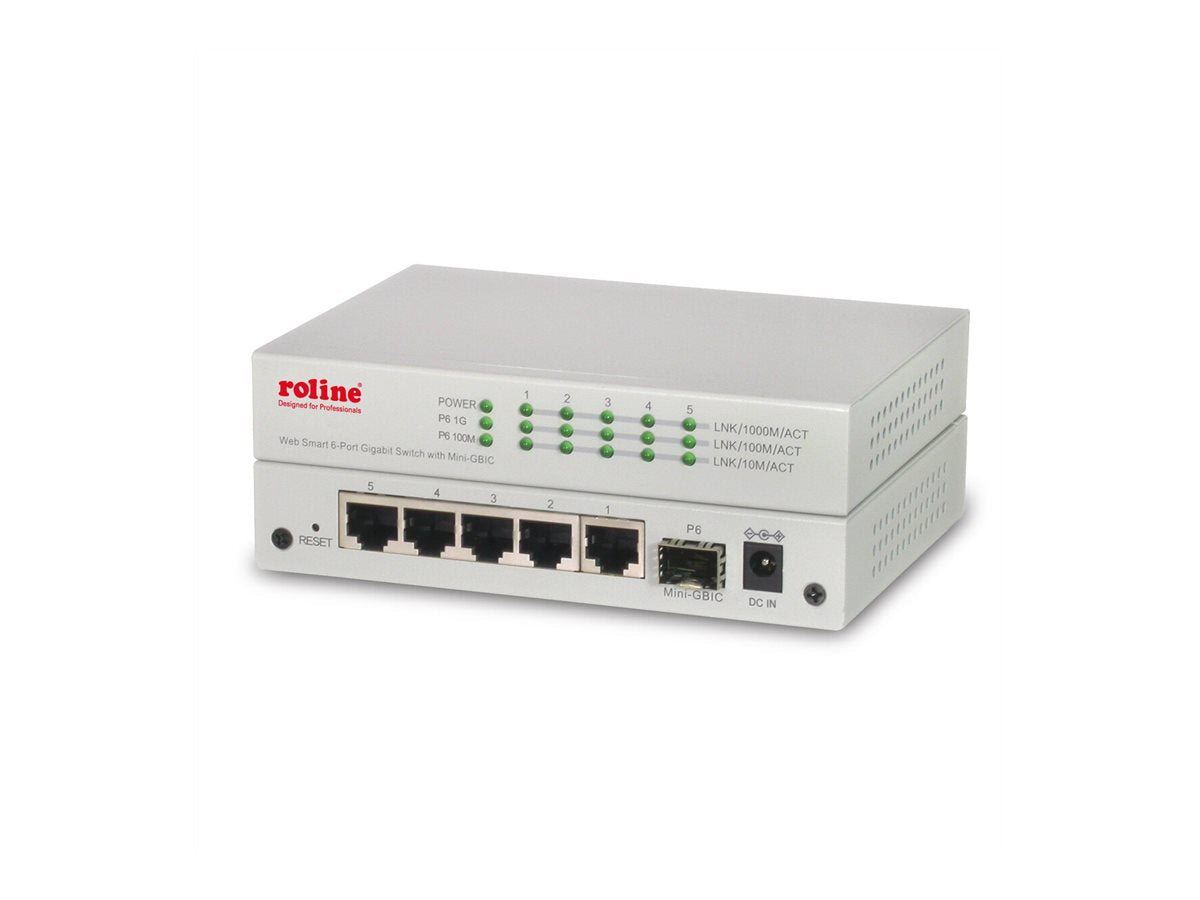 ROLINE Gigabit Ethernet Switch Rückansicht