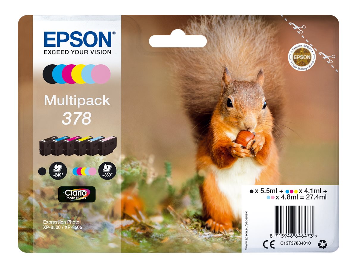 EPSON 1LB Multipack 6-farbig 378 Eichhörnchen Clara Phtsquirrelo HD Ink - Verpackung