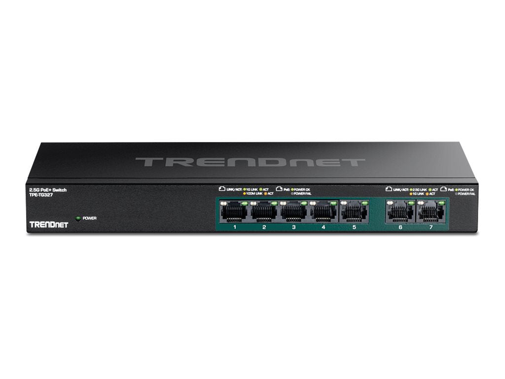 TRENDNET TPE-TG327 7-Port PoE+ Switch Multi-Gigabit Detailansicht