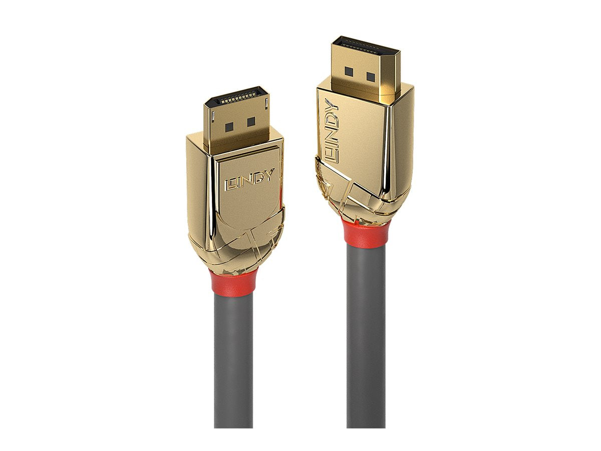 LINDY 0.5m DisplayPort1.4 Kabel GoldLine Vorderansicht