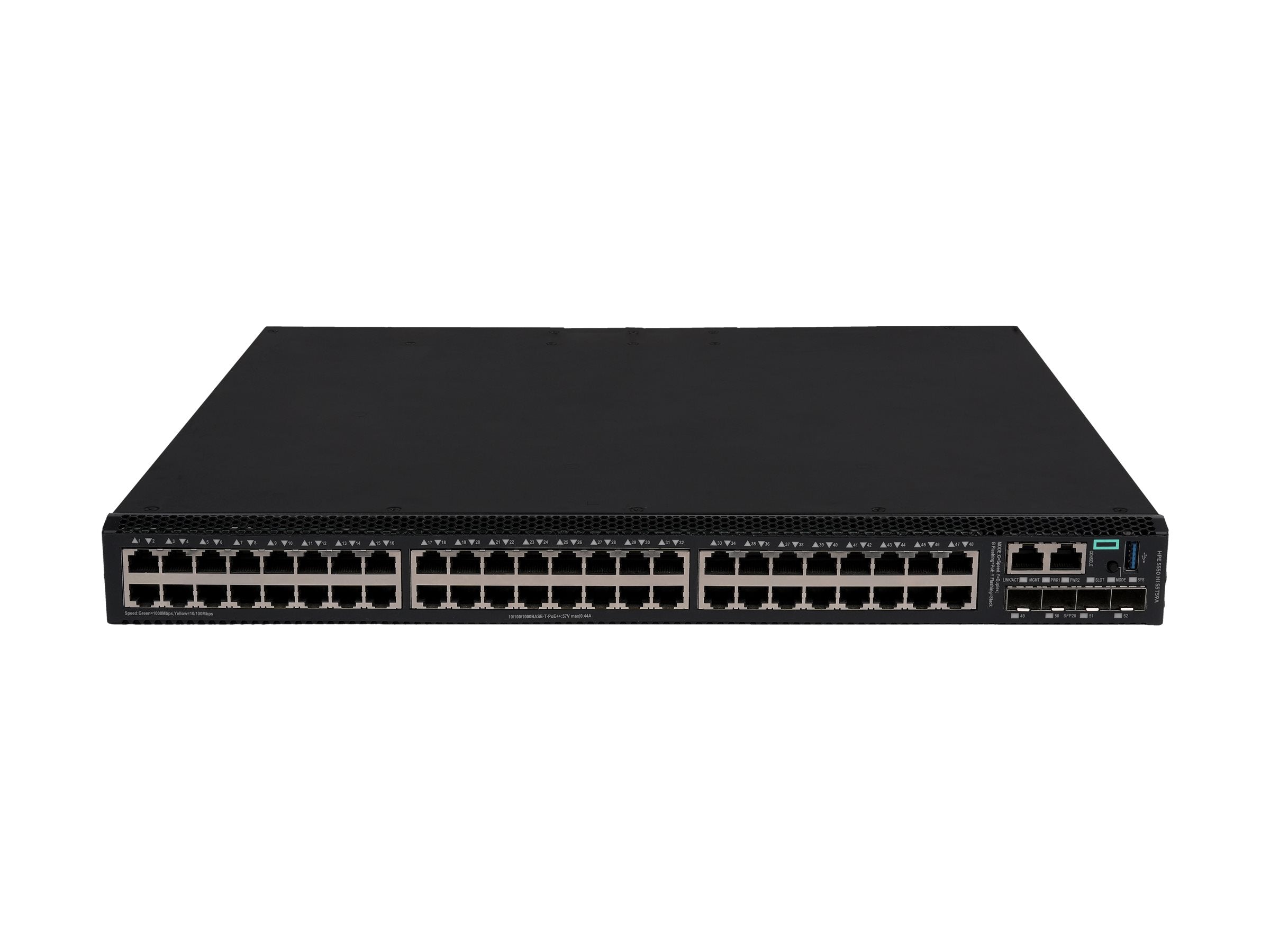 HPE Aruba 5550HI Switch 48x 10M/100M/1G PoE8 Port 4x SFP28 10G/25G Port 1-slot