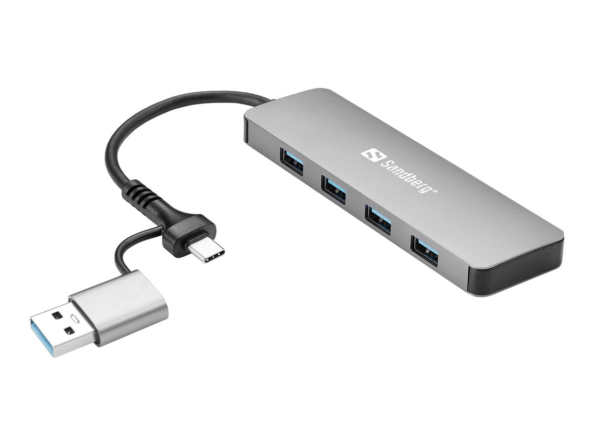 SANDBERG USB-C/A to 4xUSB 3.0 Hub Verpackung