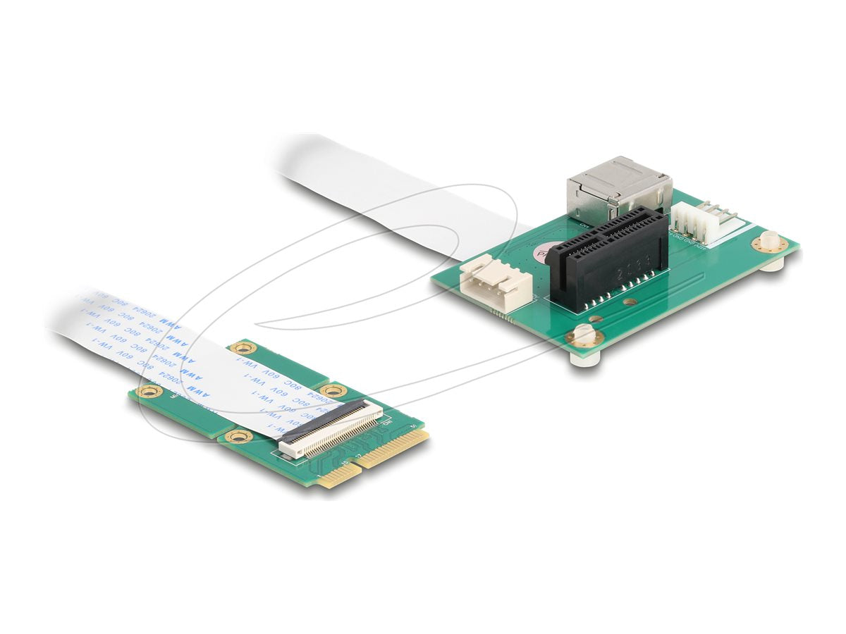 DELOCK Konverter Mini PCIe Stecker zu PCI Express x1 Slot - Vorderansicht