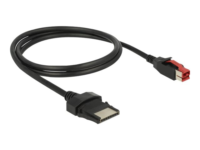 DELOCK PoweredUSB Kabel Stecker 24 V > 8 Pin Stecker 1 m - Vorderansicht