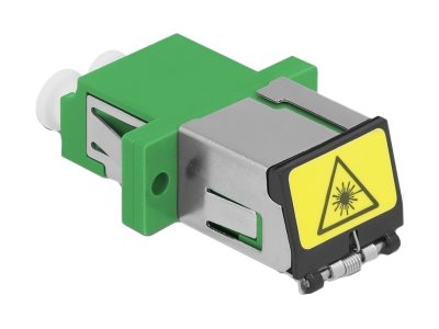 DELOCK LWL Kupplung LC Duplex Buchse Singlemode grün Detailansicht