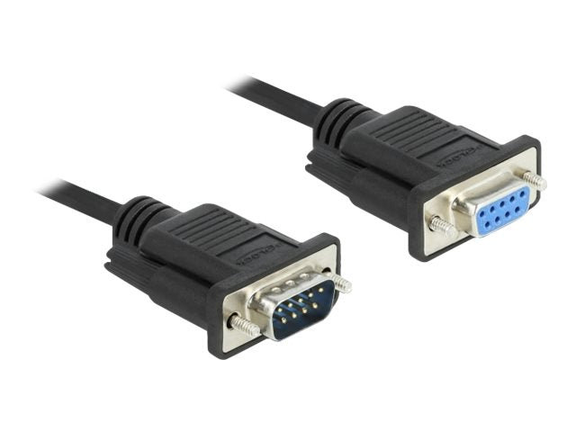 DELOCK Seriell Kabel RS-232 Sub-D9 Stecker zu Buchse 5m - Vorderansicht