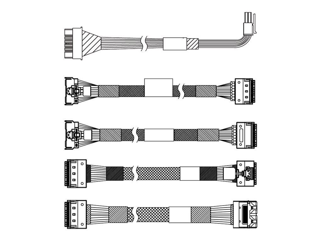 LENOVO ISG ThinkSystem SR665 V3 Speicherkabelkit Vorderansicht