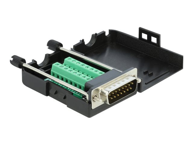 DELOCK Sub-D15 Stecker zu Terminalblock Adapter Detailansicht