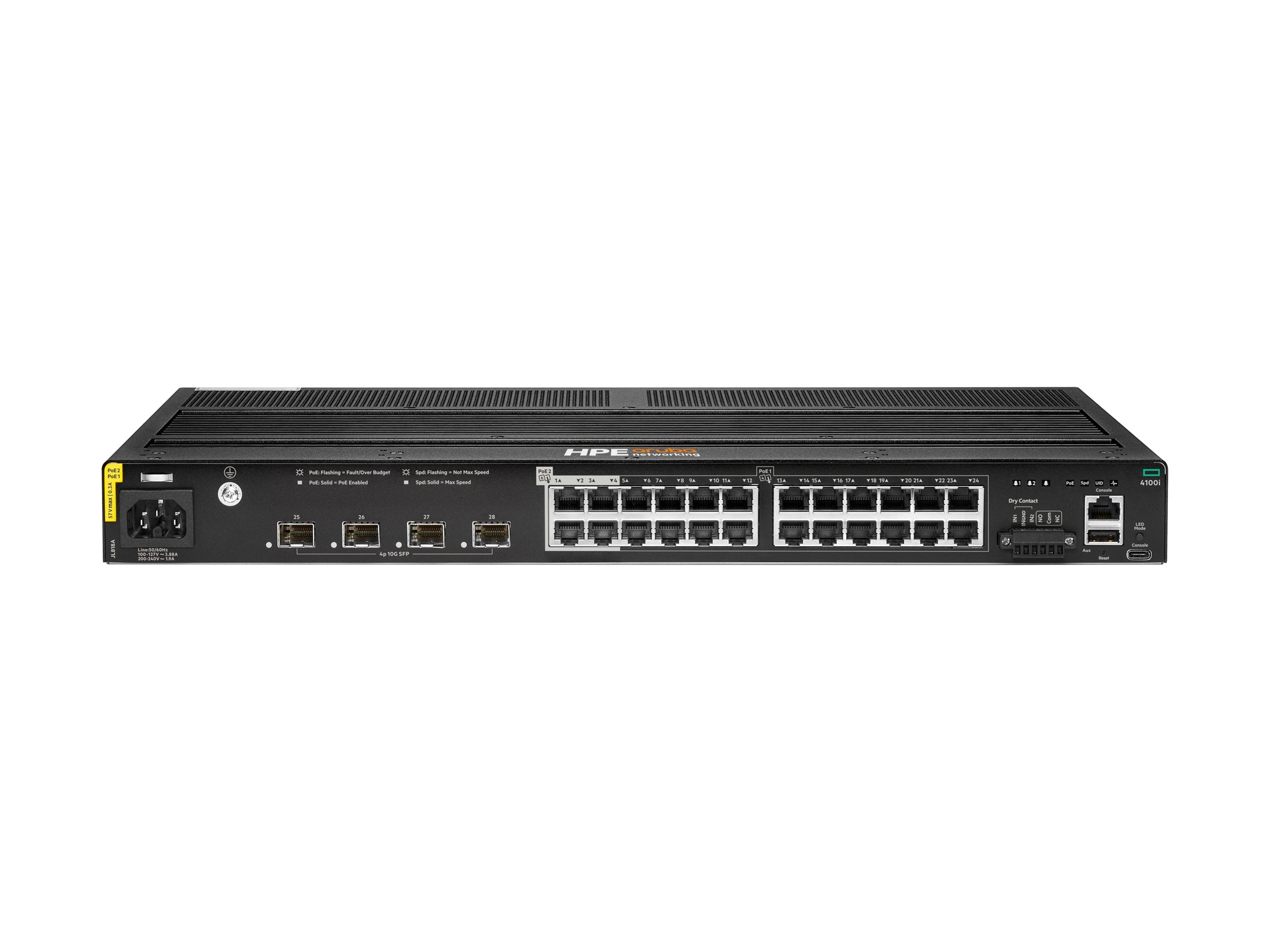 ARUBA HPE Aruba Switch 4100i 24G CL4/6 POE - Vorderansicht