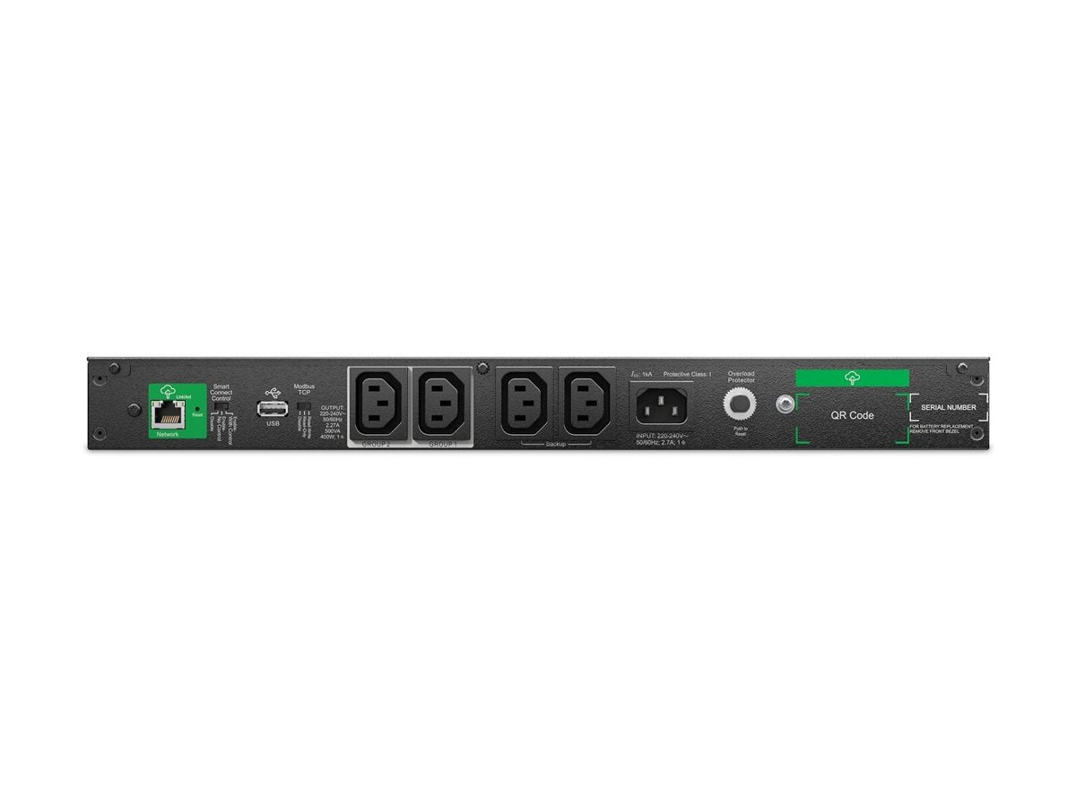 APC Smart-UPS SC SCL500RMI1UC Rückansicht