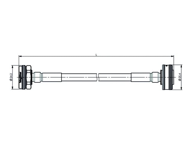 PUC TELEGÄRTNER 4.3-10 Jumper Kabel 1/4z IP67 L 3.0 m. mS-mPP. G20 1/4z flex - JMPR/307BL 4.3-10 Screw Type auf 4.3-10 Push Pull Typ