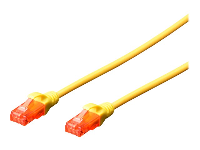 DIGITUS CAT 6 U-UTP Patchkabel Cu LSZH AWG 26/7 0,25m Gelb - Vorderansicht