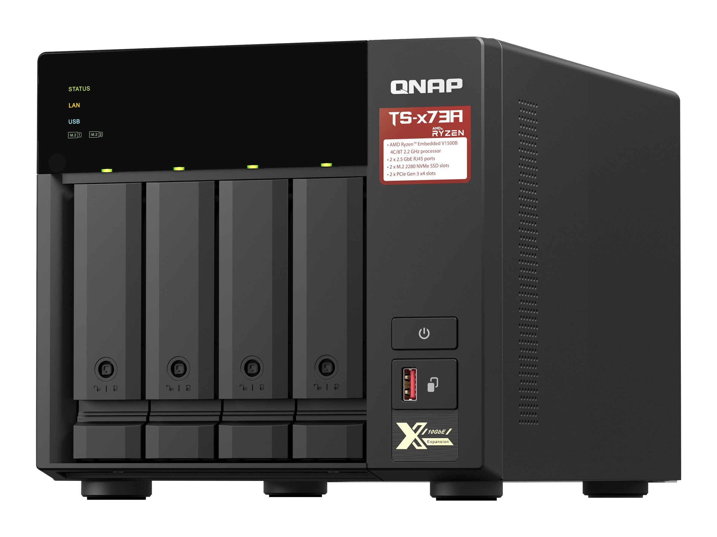 QNAP TS-473A-8G NAS Vorderansicht