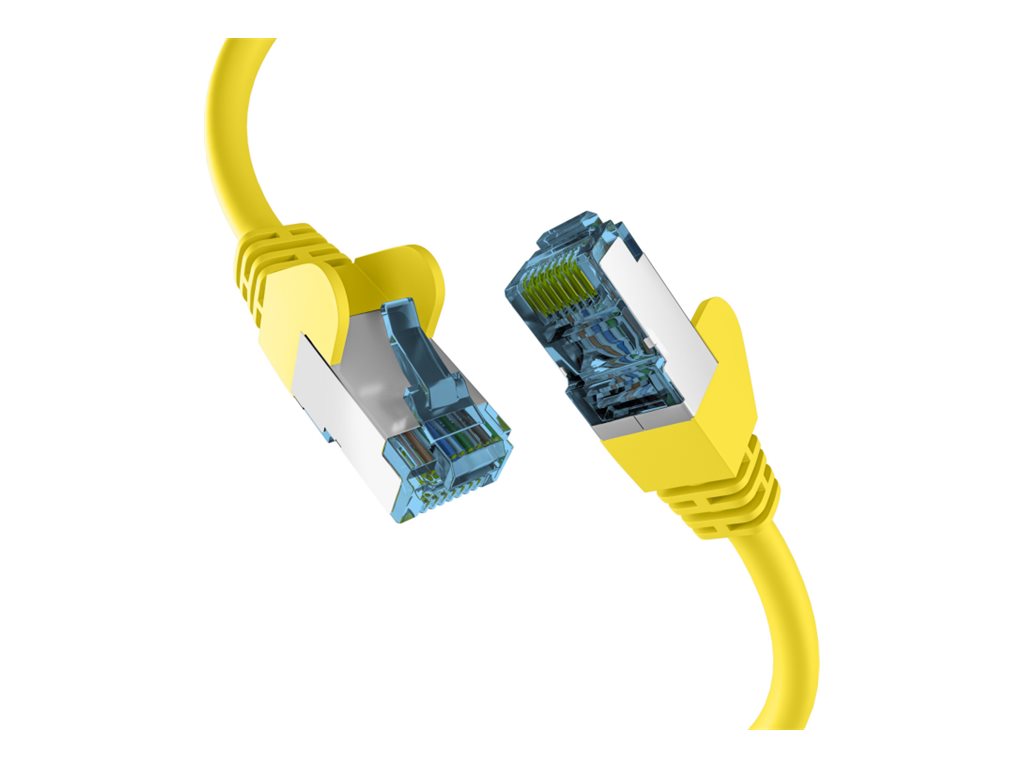 EFB Netzwerkkabel CAT6a S/FTP PIMF mit CAT7 Rohkabel 10 Gigabit Ethernet Kupfer 2m gelb
