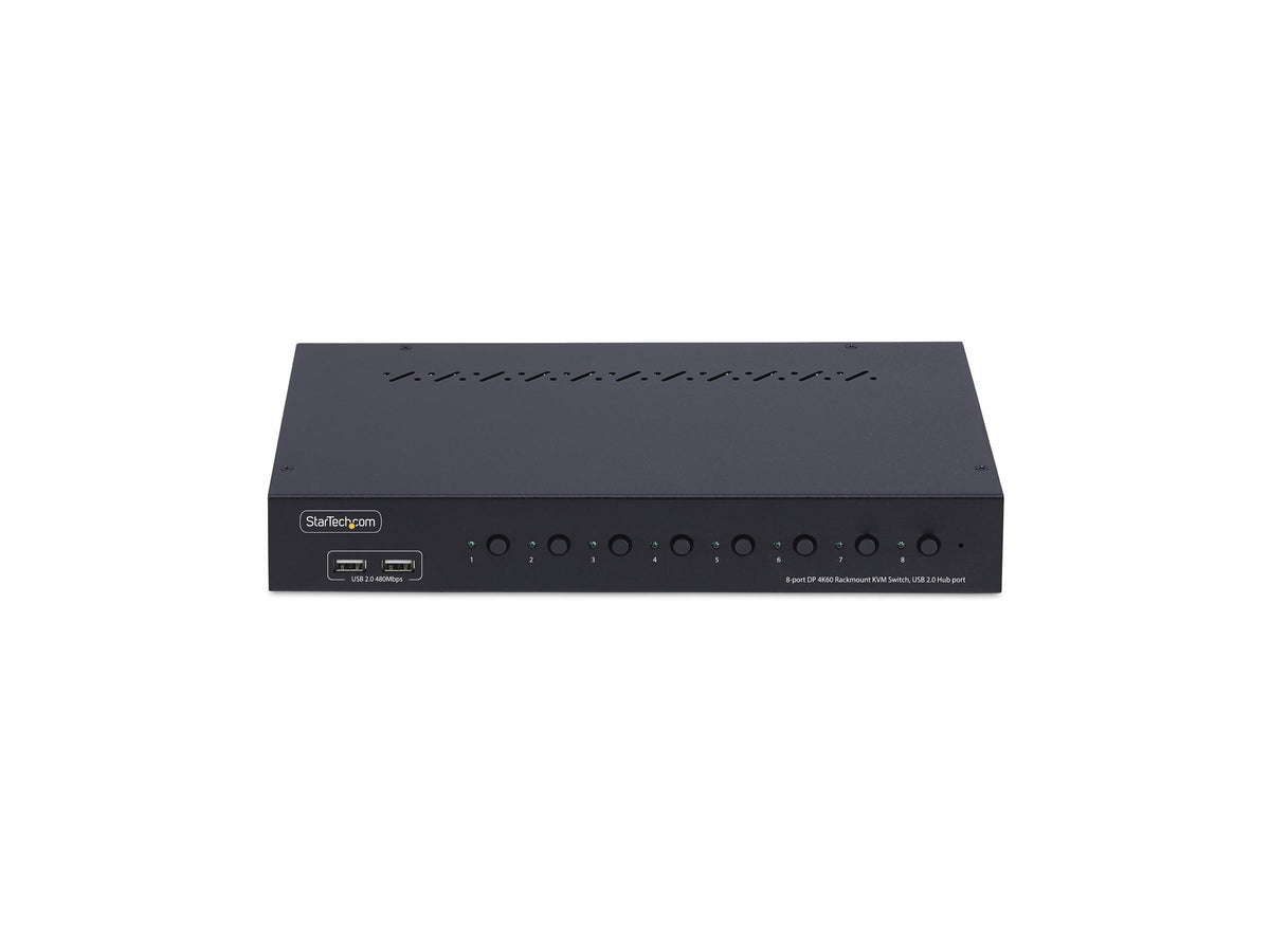 STARTECH.COM 8 Port DisplayPort KVM Switch 1HE Rackmount Satz 4K 60Hz DP 1.2 KVM Umschalter Taste/Hotkey TAA