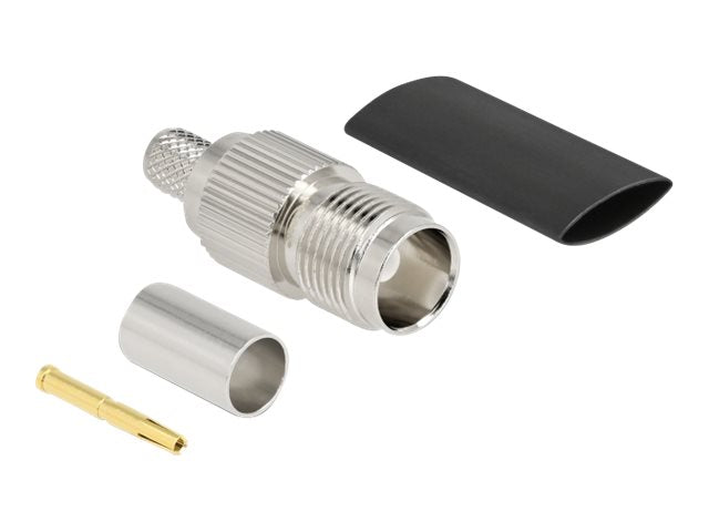 DELOCK TNC Buchse zum Crimpen RG59 - Vorderansicht