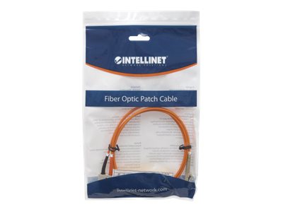 INTELLINET LWL Kabel LC/SC OM2 5m orange Duplex Multimode Vorderansicht
