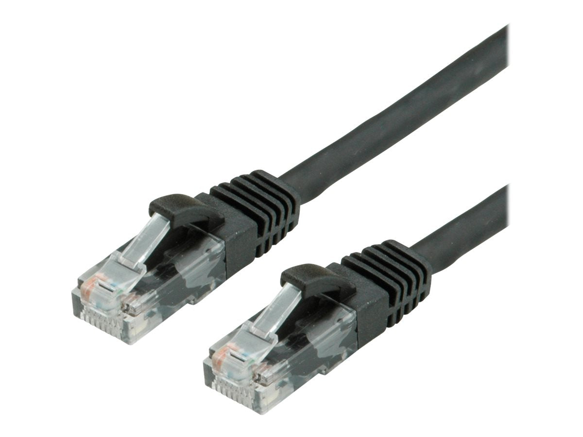 VALUE Patchkabel Kat.6 Class E UTP LSOH schwarz 0,5m Vorderansicht
