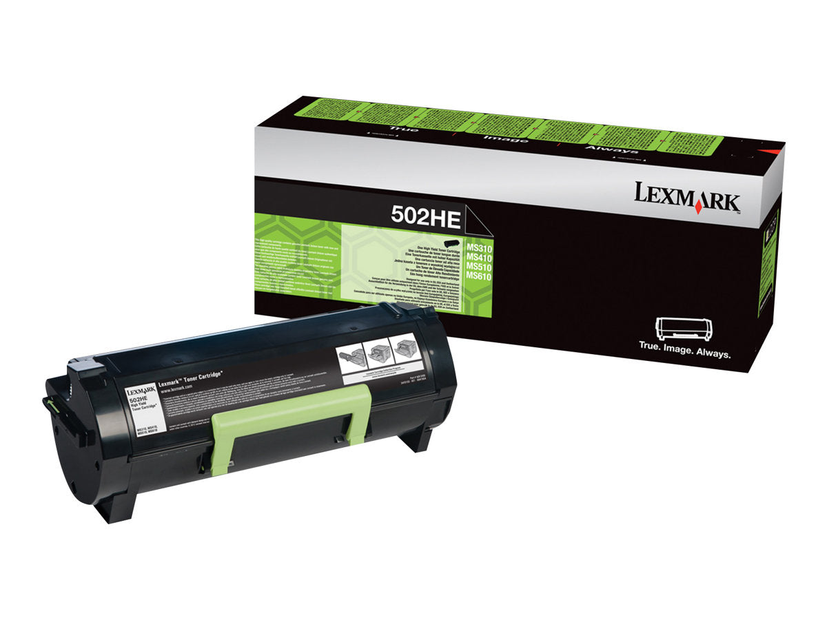 LEXMARK 502HE Toner schwarz Vorderansicht