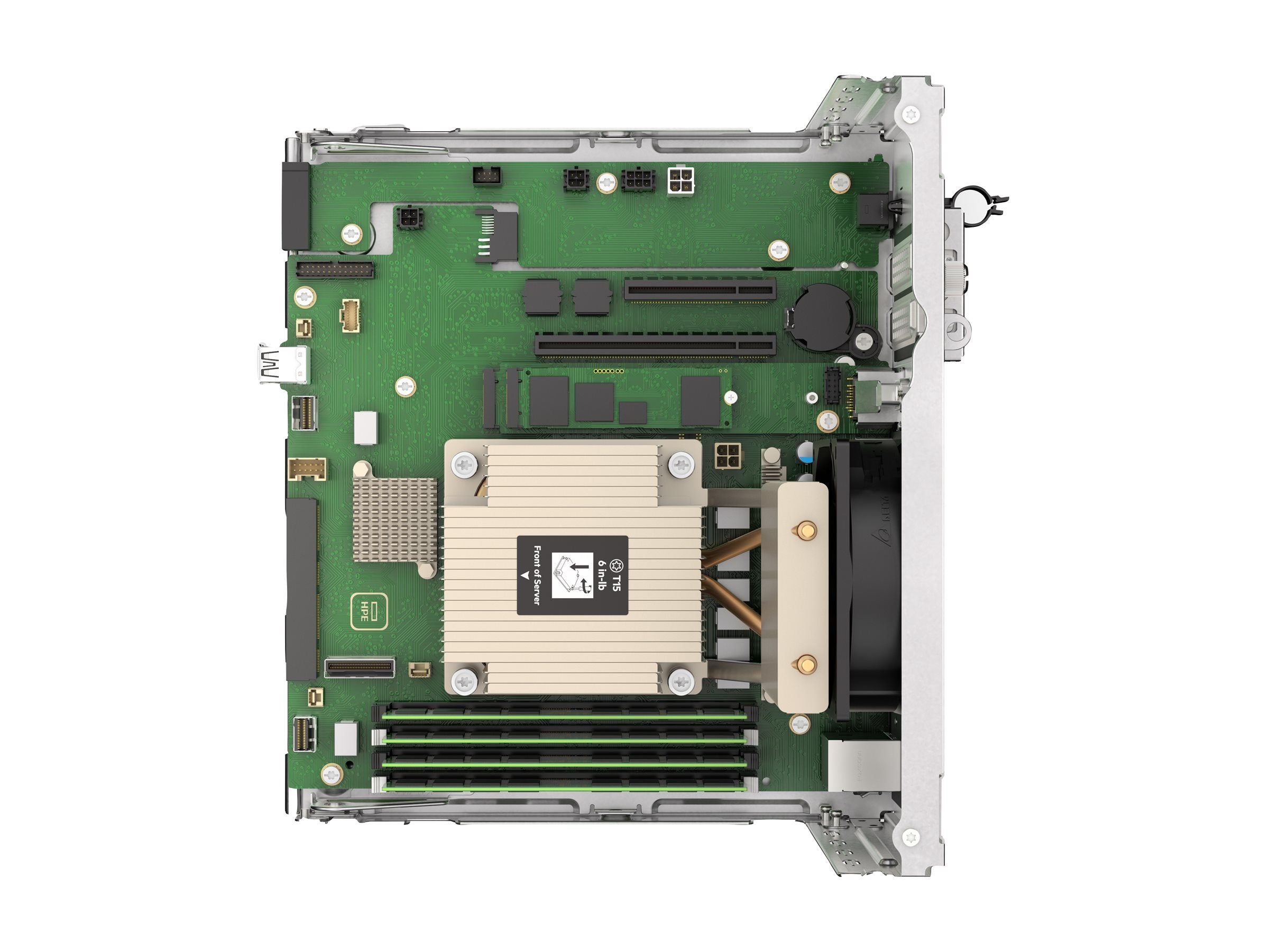 HPE ProLiant MicroServer Gen11 Tower Pentium G7400 2-Core 3.7GHz 1x16GB-U 4xLFF Non Hot Plug 1x1TB HDD 180W Server