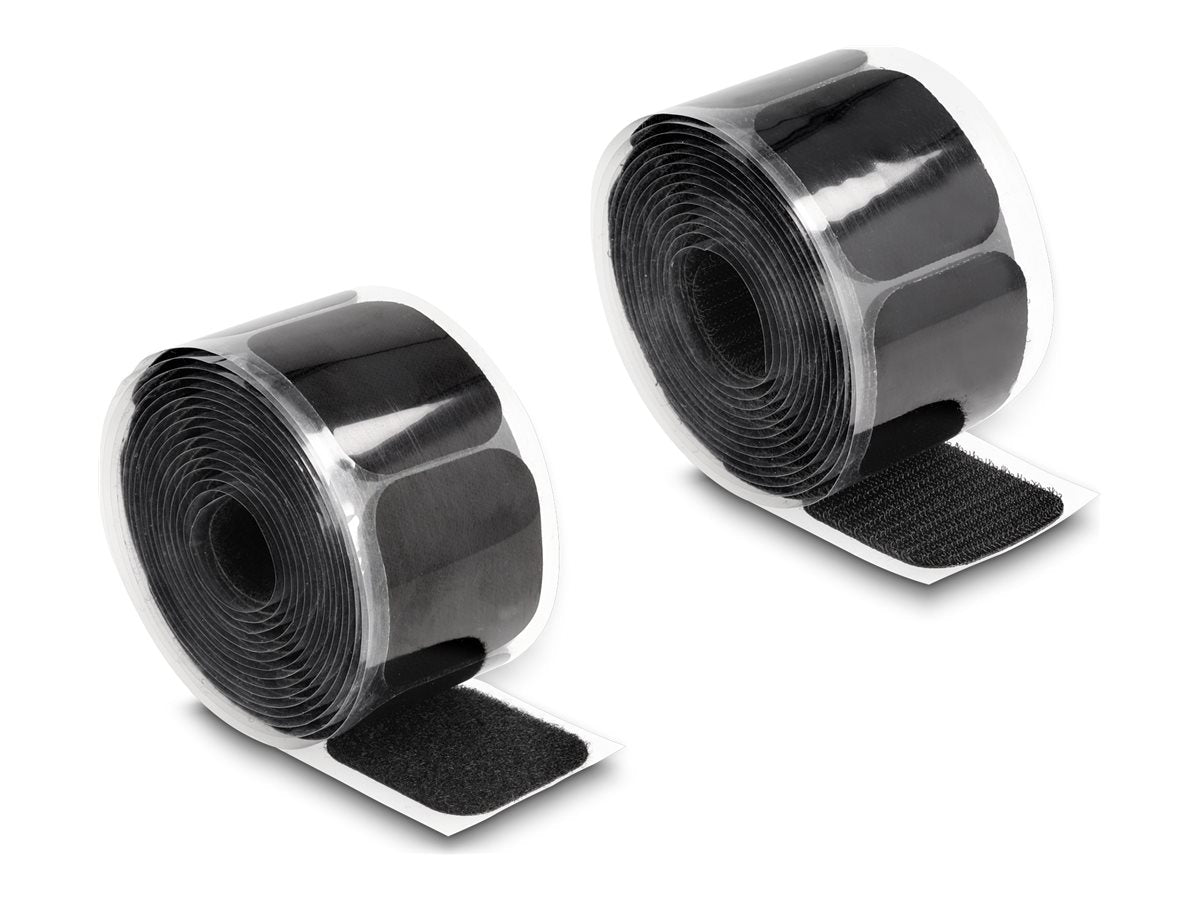 DELOCK Klettpad auf Rolle selbstklebend 45 x 50mm - Vorderansicht